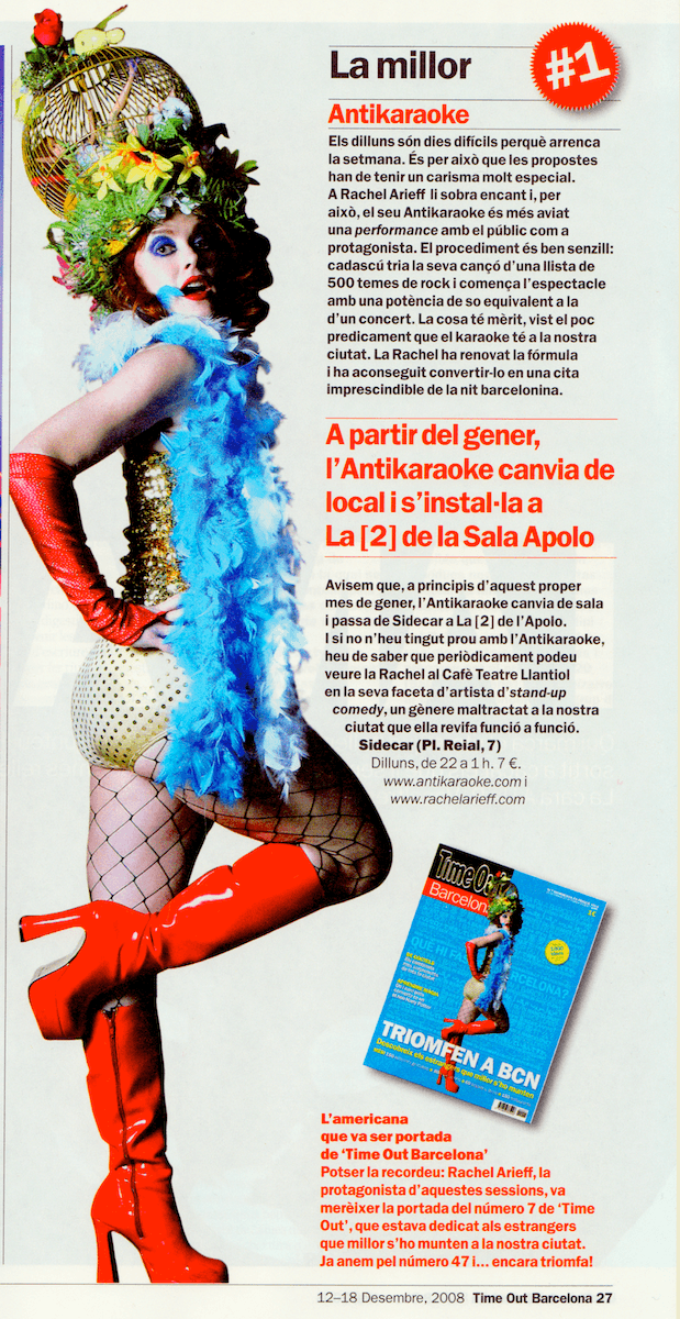 Anti-Karaoke la mejor sesión de Barcelona, según Time Out Barcelona. Anti-Karaoke la mejor sesión de Barcelona, según Time Out Barcelona.