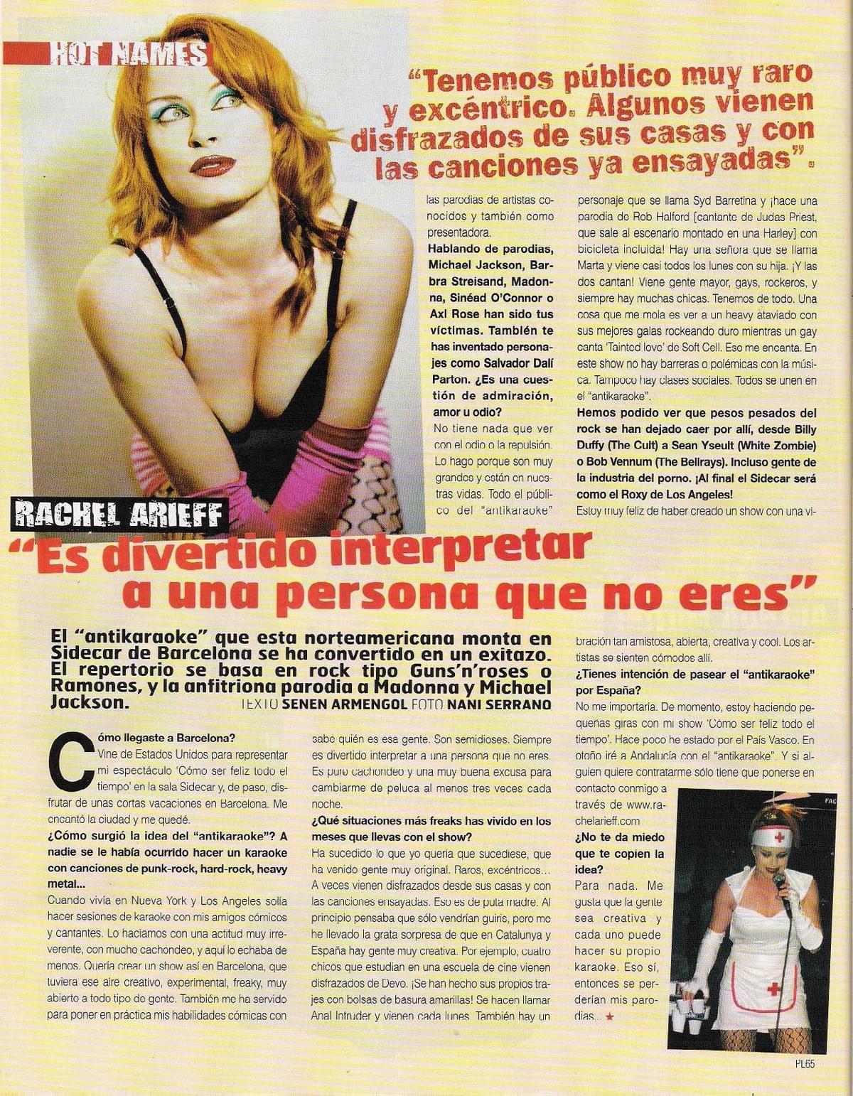 Rachel Arieff del Anti-Karaoke entrevistada en Primera Línea Rachel Arieff del Anti-Karaoke entrevistada en Primera Línea