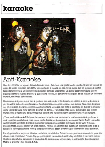 Anti-Karaoke en "Shanguide", el suplemento cultural de Shanguy Anti-Karaoke en "Shanguide", el suplemento cultural de Shanguy