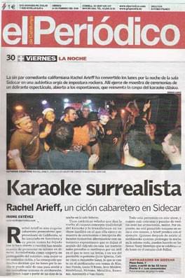 Anti-Karaoke de Rachel Arieff en El Periódico Anti-Karaoke de Rachel Arieff en El Periódico