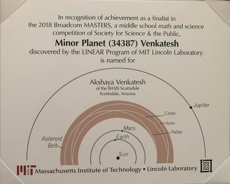 Minor Planet named after Venkatesh Minor Planet named after Venkatesh
