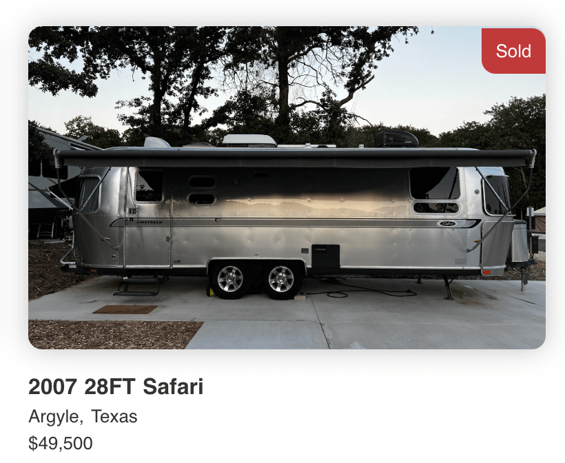 2007 AIRSTREAM SAFARI - SOLD 2007 AIRSTREAM SAFARI - SOLD