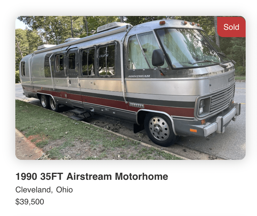 1990 AIRSTREAM MOTORHOME - SOLD 1990 AIRSTREAM MOTORHOME - SOLD