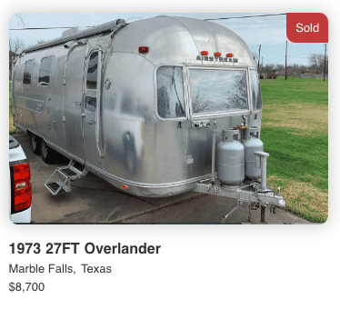 1973 AISTREAM OVERLANDER - 27 FT. 1973 AISTREAM OVERLANDER - 27 FT.