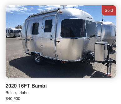 2020 AIRSTREAM Bambi 16 Ft. - SOLD 2020 AIRSTREAM Bambi 16 Ft. - SOLD