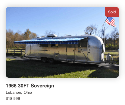 1966 AIRSTREAM SOVEREIGN 30 1966 AIRSTREAM SOVEREIGN 30