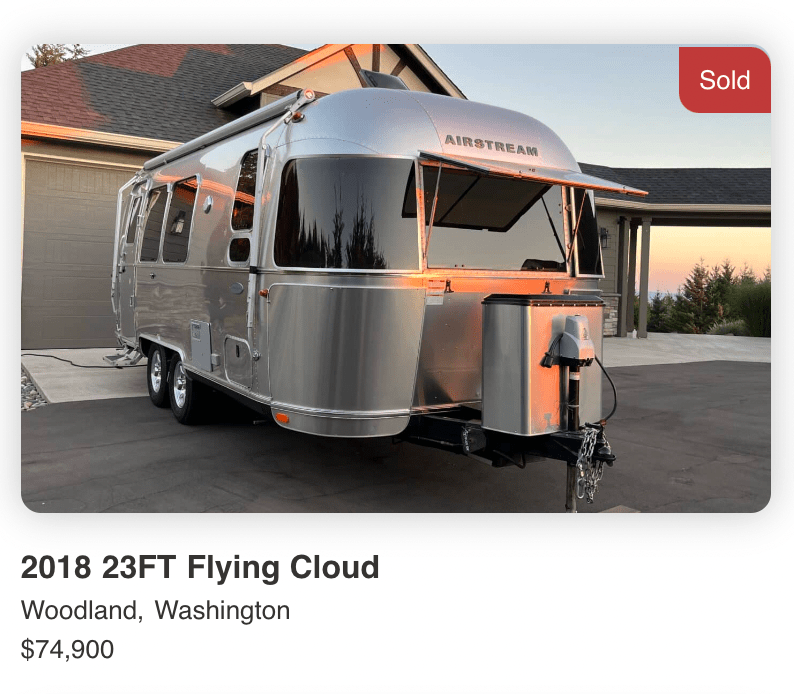 2018 AIRSTREAM FLYING CLOUD - SOLD 2018 AIRSTREAM FLYING CLOUD - SOLD