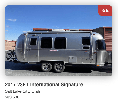 2017 AIRSTREAM International Signature 23 ft - SOLD 2017 AIRSTREAM International Signature 23 ft - SOLD