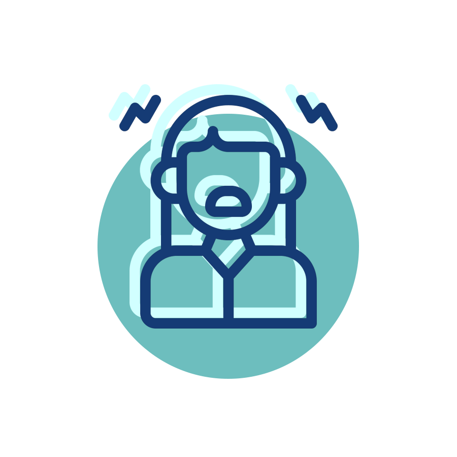 Stressed woman icon Stressed woman icon