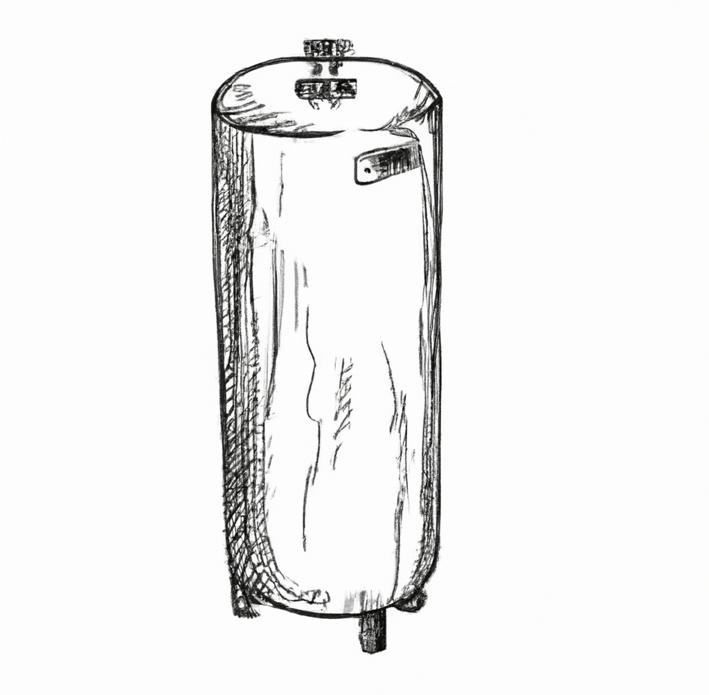 Sketch of a hot water cylinder Sketch of a hot water cylinder