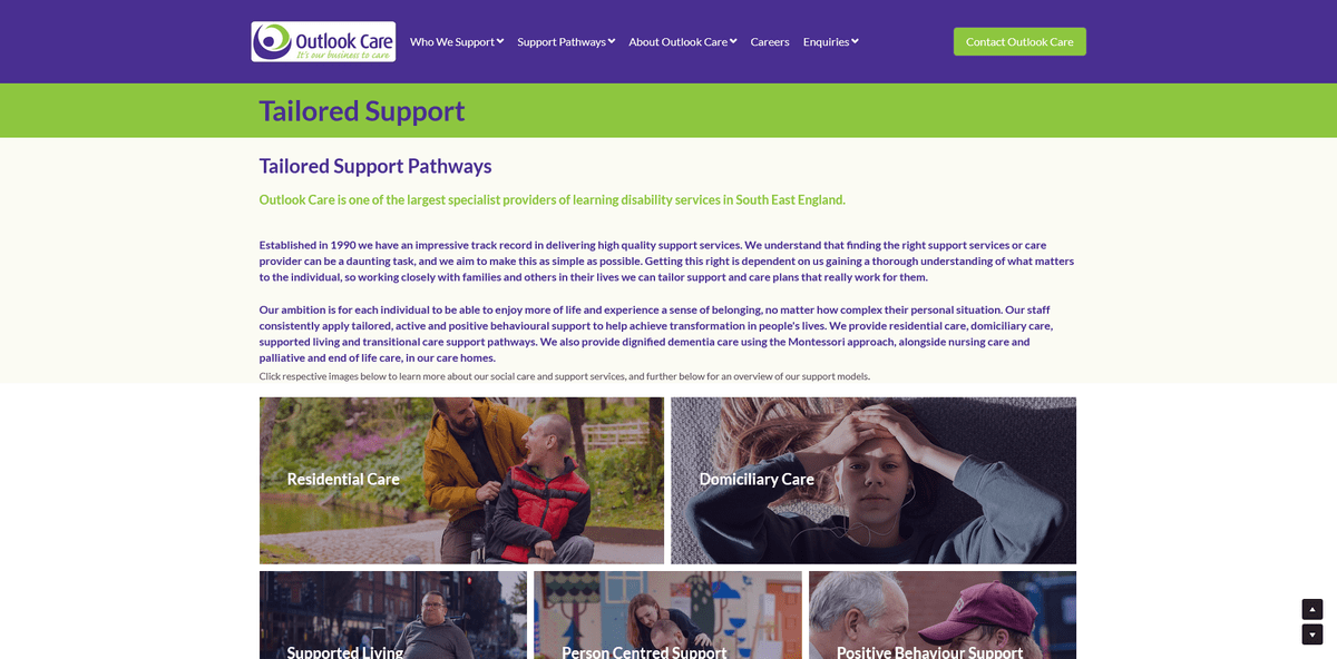 Outlook Care Tailored Support Pathways Outlook Care Tailored Support Pathways