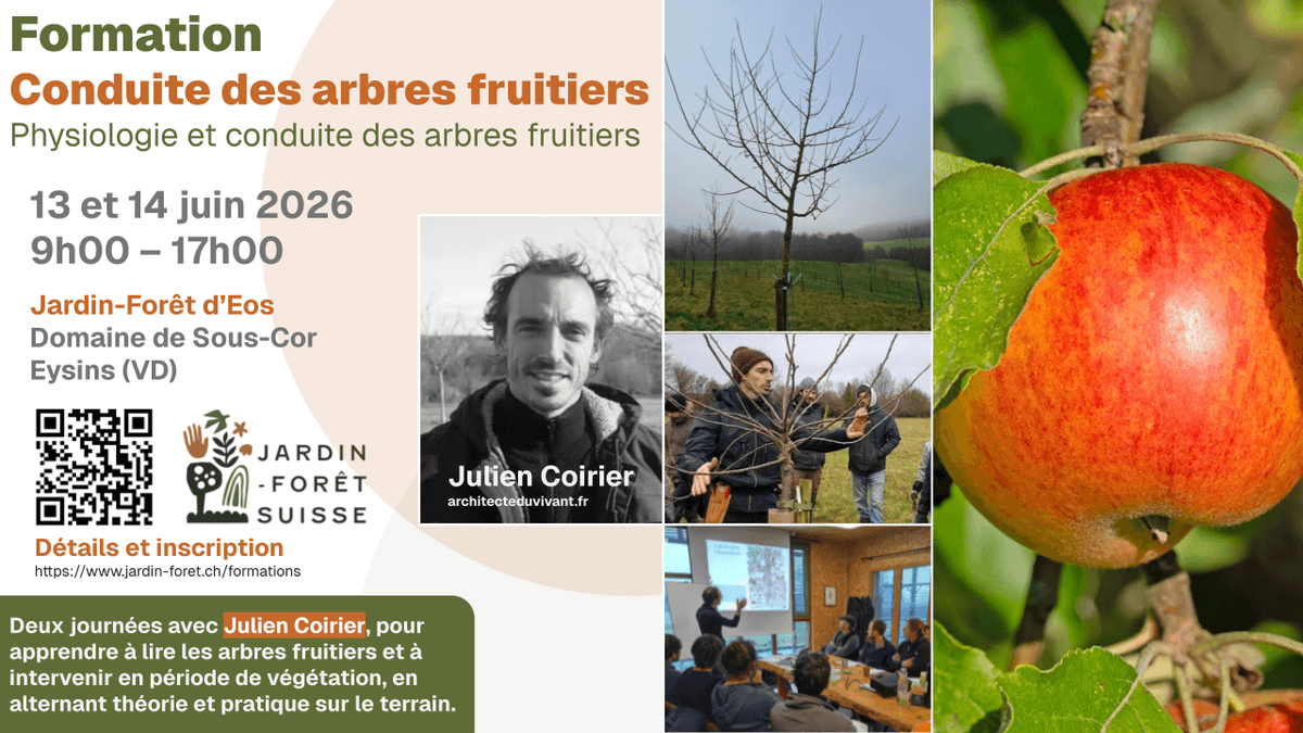 Formation de 2 jours sur les arbres fruitiers alliant théorie et pratique. Julien Coirier Formation de 2 jours sur les arbres fruitiers alliant théorie et pratique. Julien Coirier