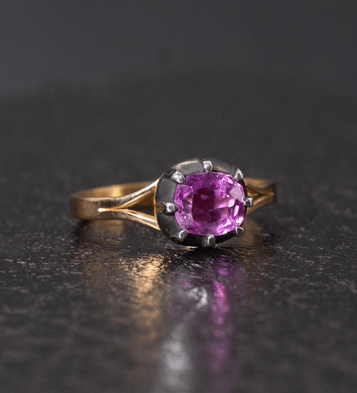Pink sapphire ring