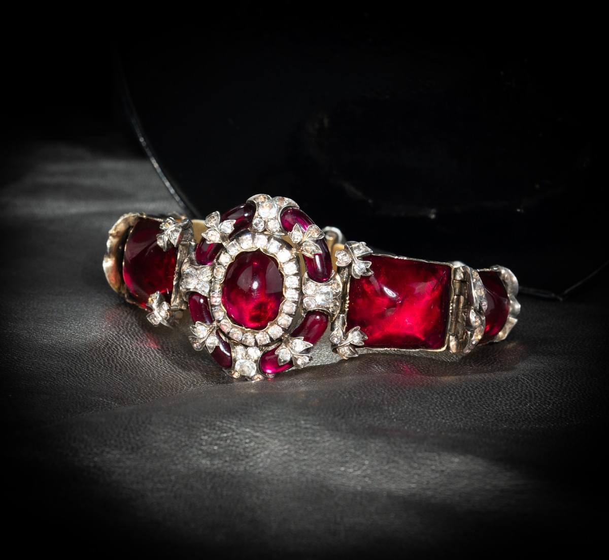 garnet bohemian glass bracelet