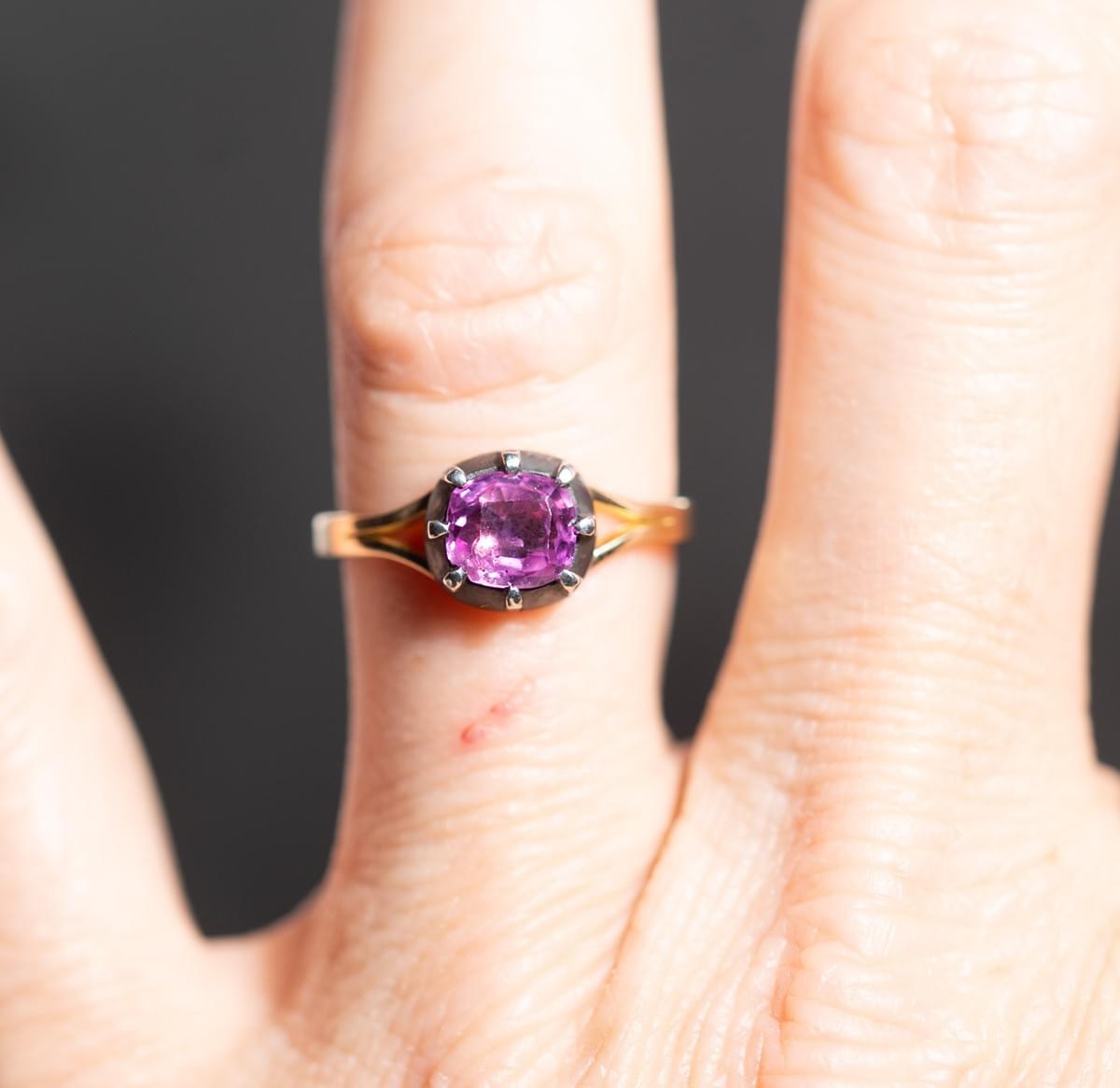 Pink sapphire ring