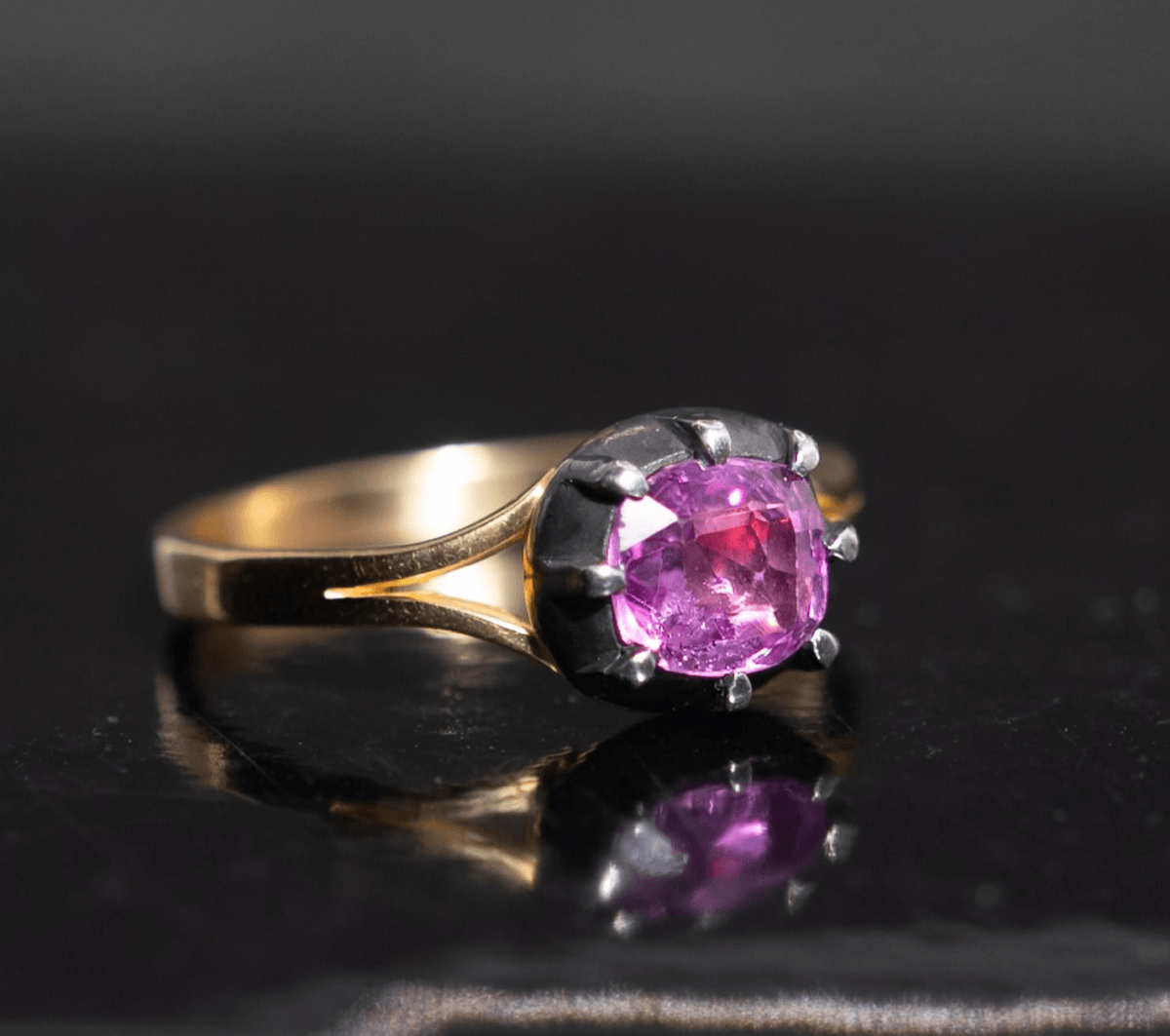 Pink sapphire ring