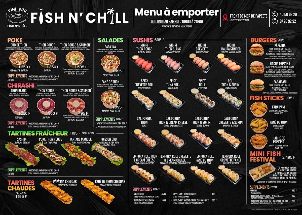 Menu VINI VINI FISH N'CHILL Menu VINI VINI FISH N'CHILL