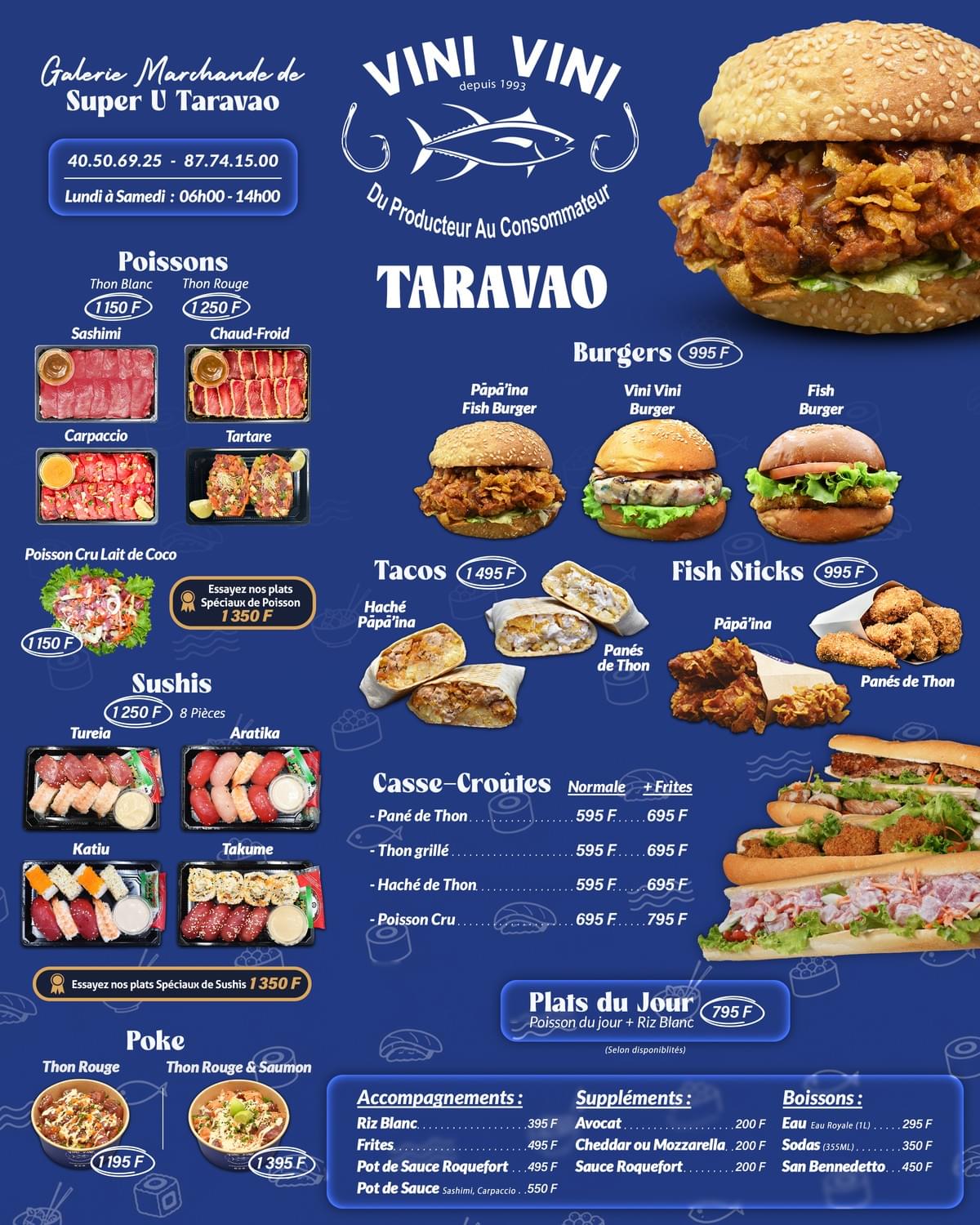 Menu VINI VINI TARAVAO Menu VINI VINI TARAVAO