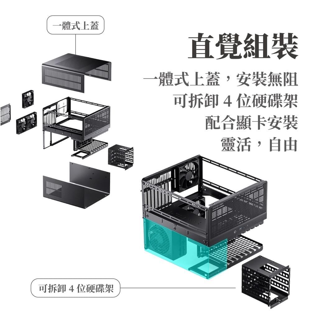 Jonsbo 喬思伯【 N5 】NAS 黑 ITX