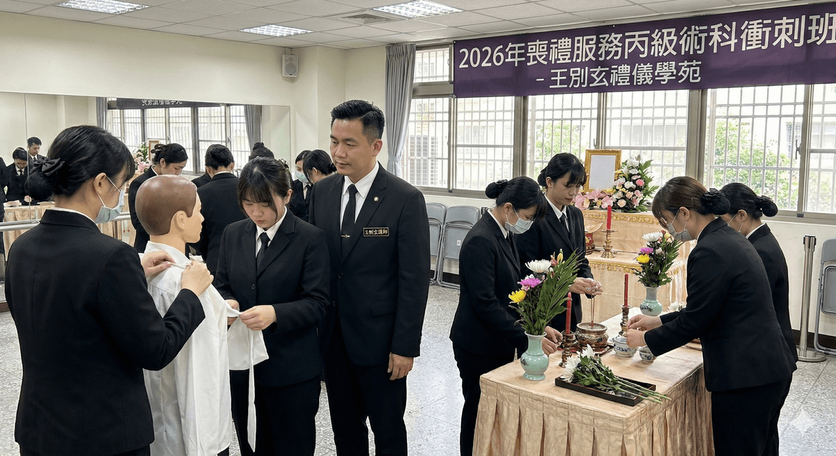 2026 喪禮服務丙級證照攻略|王別玄系統化教學,破解 50% 低錄取率魔咒 2026 喪禮服務丙級證照攻略|王別玄系統化教學,破解 50% 低錄取率魔咒