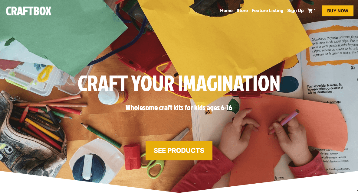 CraftBox-mall från Strikingly CraftBox-mall från Strikingly