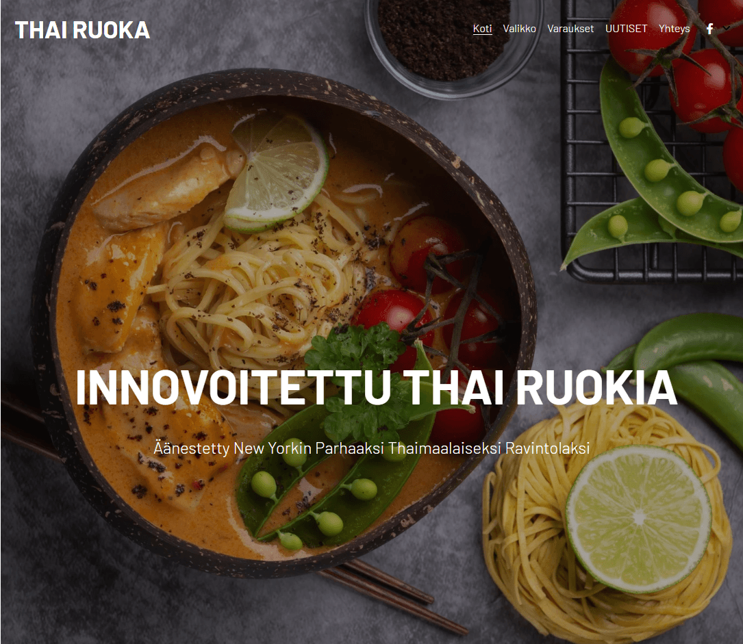 Thaimaalaisen ravintolan mallipohja Strikinglyltä Thaimaalaisen ravintolan mallipohja Strikinglyltä