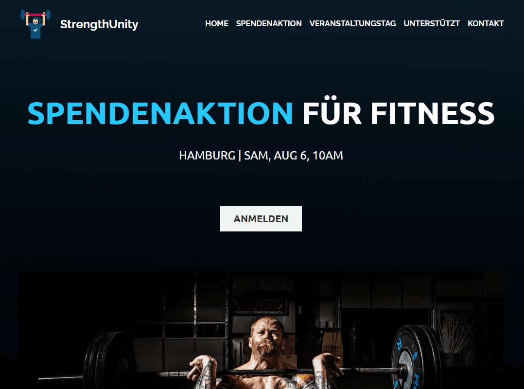 StrengthUnity-Vorlage von Strikingly StrengthUnity-Vorlage von Strikingly