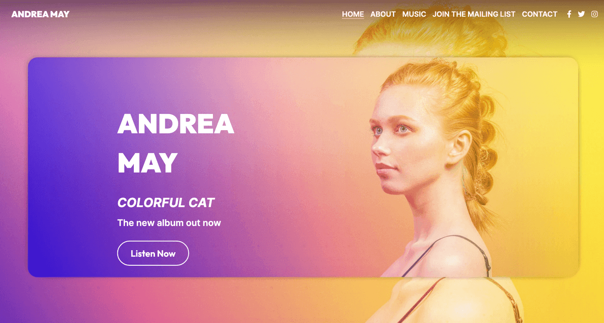Andrea May Vorlage von Strikingly Andrea May Vorlage von Strikingly