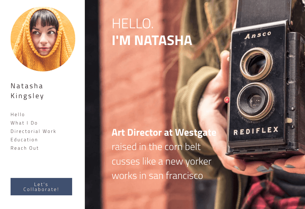 Elegancki szablon od Strikingly Elegancki szablon od Strikingly