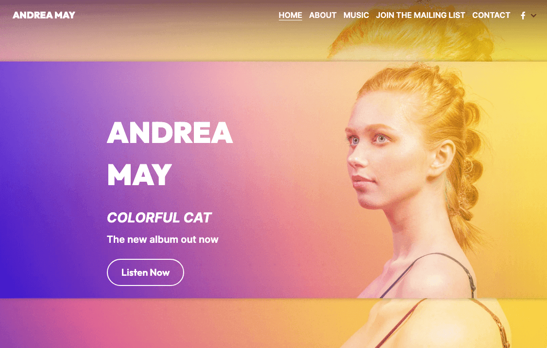 Modelo Andrea May da Strikingly Modelo Andrea May da Strikingly