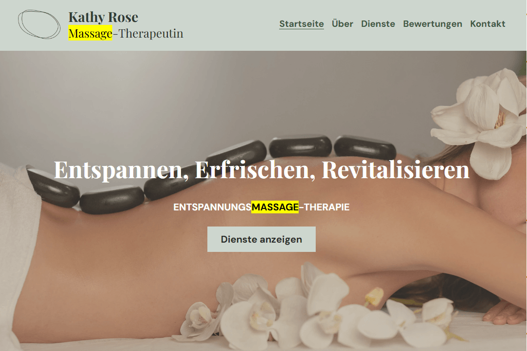 Vorlage für Massagetherapeuten von Strikingly Vorlage für Massagetherapeuten von Strikingly