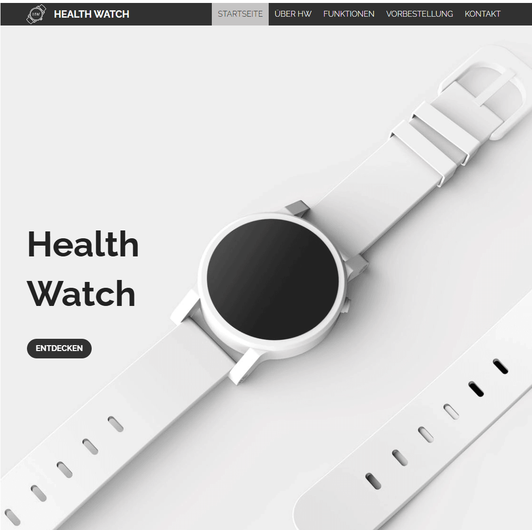 HealthWatch-Vorlage von Strikingly HealthWatch-Vorlage von Strikingly