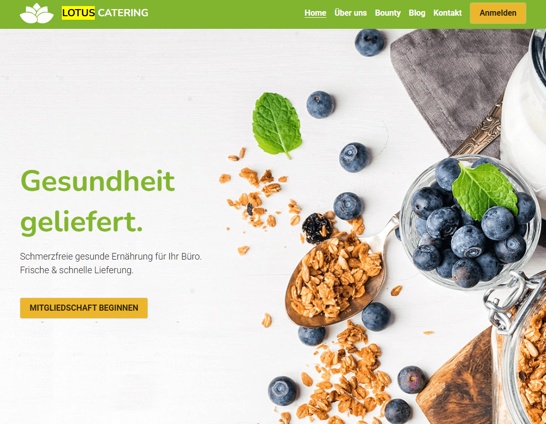 Lotus Catering Template von Strikingly Lotus Catering Template von Strikingly