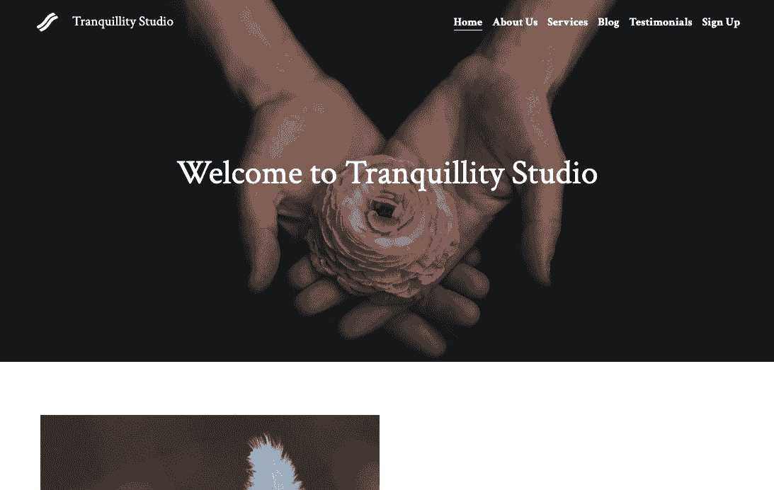 Tranquility Studio -mallipohja Strikinglyltä Tranquility Studio -mallipohja Strikinglyltä