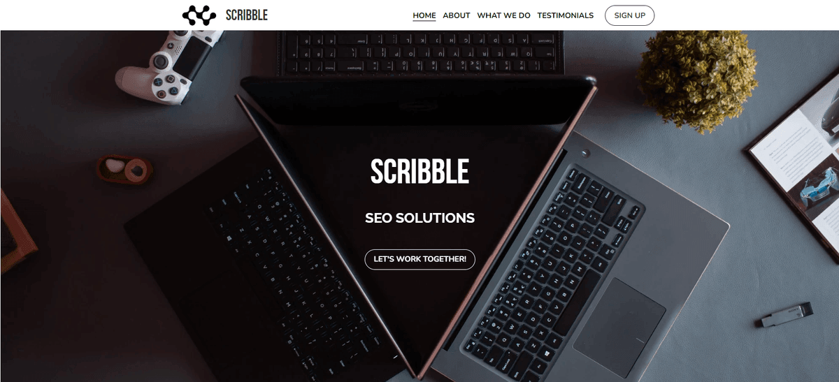 Szablon Scribble od Strikingly Szablon Scribble od Strikingly