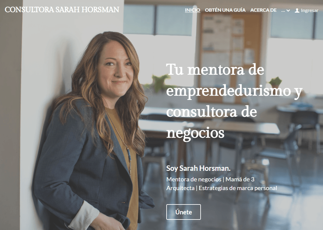 Plantilla de coach de startups de Strikingly Plantilla de coach de startups de Strikingly