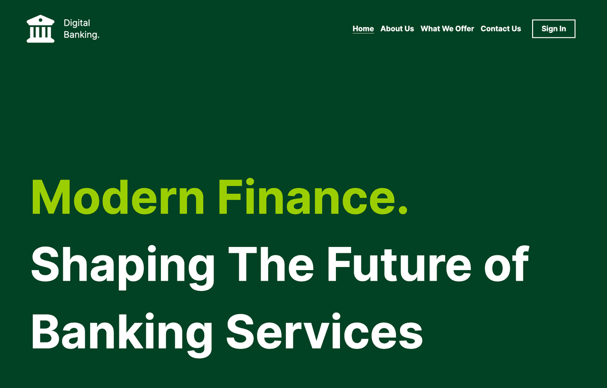 Modern Finance Template von Strikingly Modern Finance Template von Strikingly