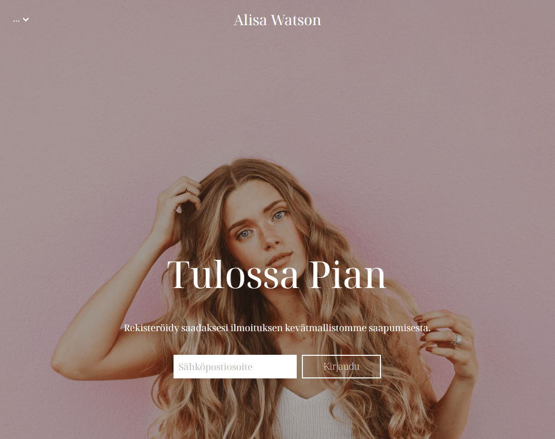 Tulossa pian -malli Strikinglyltä Tulossa pian -malli Strikinglyltä