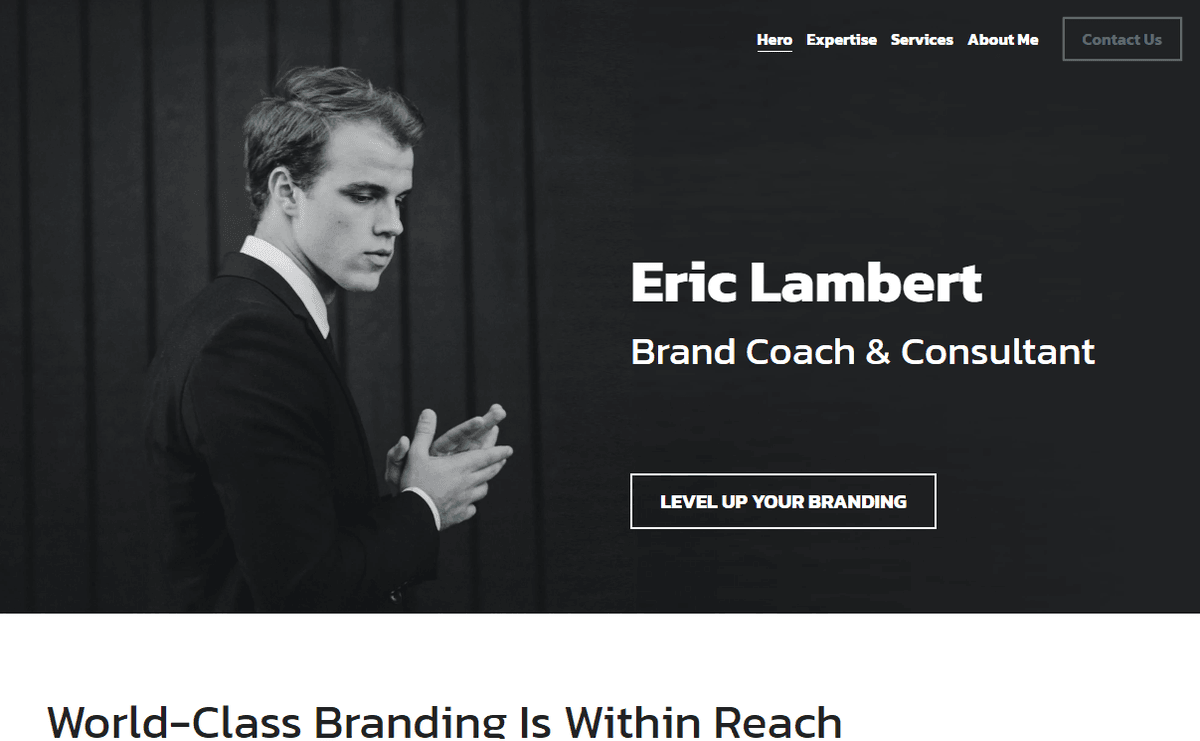 Markencoach-Vorlage von Strikingly Markencoach-Vorlage von Strikingly