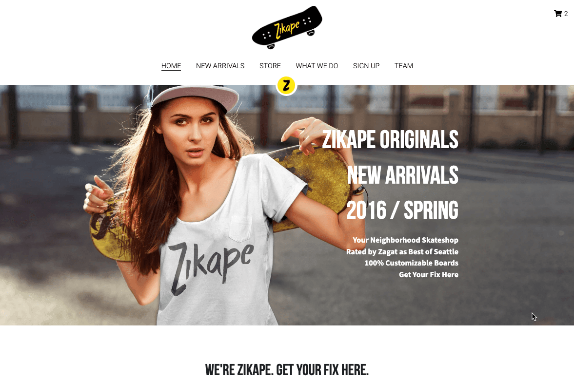Szablon Zikape od Strikingly Szablon Zikape od Strikingly