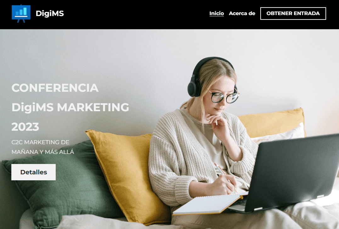 Plantilla de conferencia Digi MS de Strikingly Plantilla de conferencia Digi MS de Strikingly