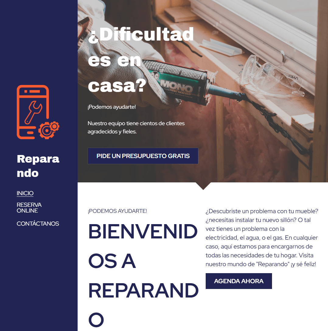 Plantilla Fixcian de Strikingly Plantilla Fixcian de Strikingly