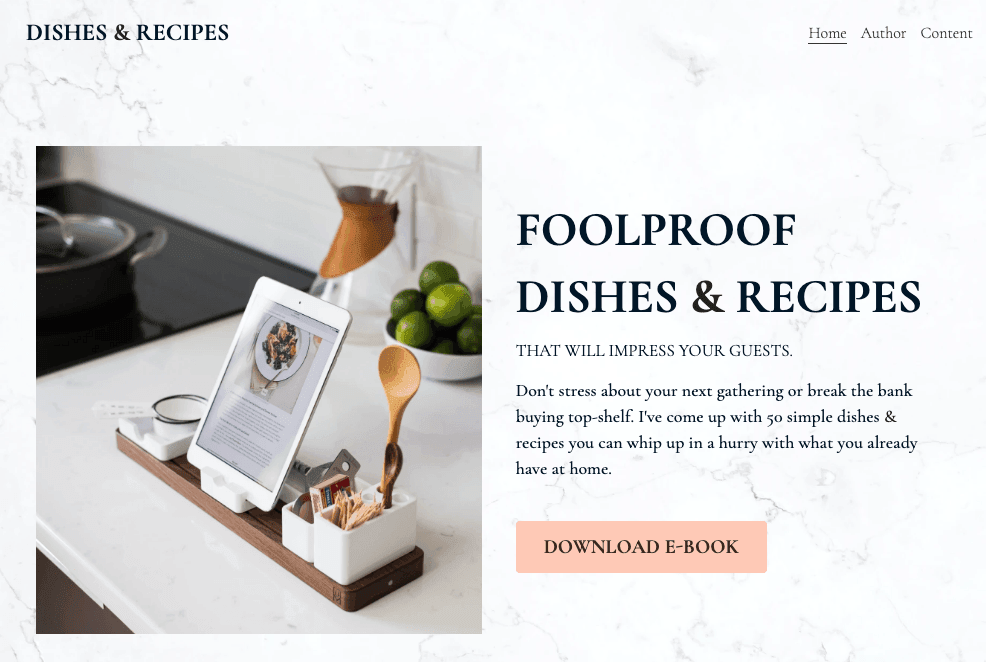 Szablony dań i przepisów od Strikingly Szablony dań i przepisów od Strikingly