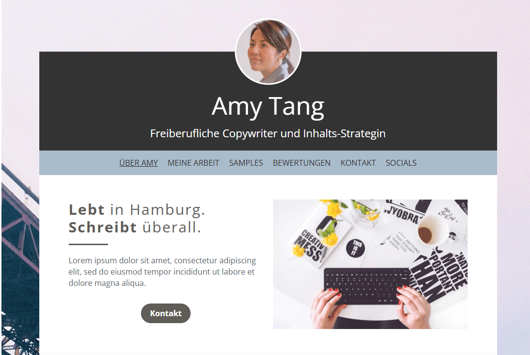 Profilvorlage von Strikingly Profilvorlage von Strikingly