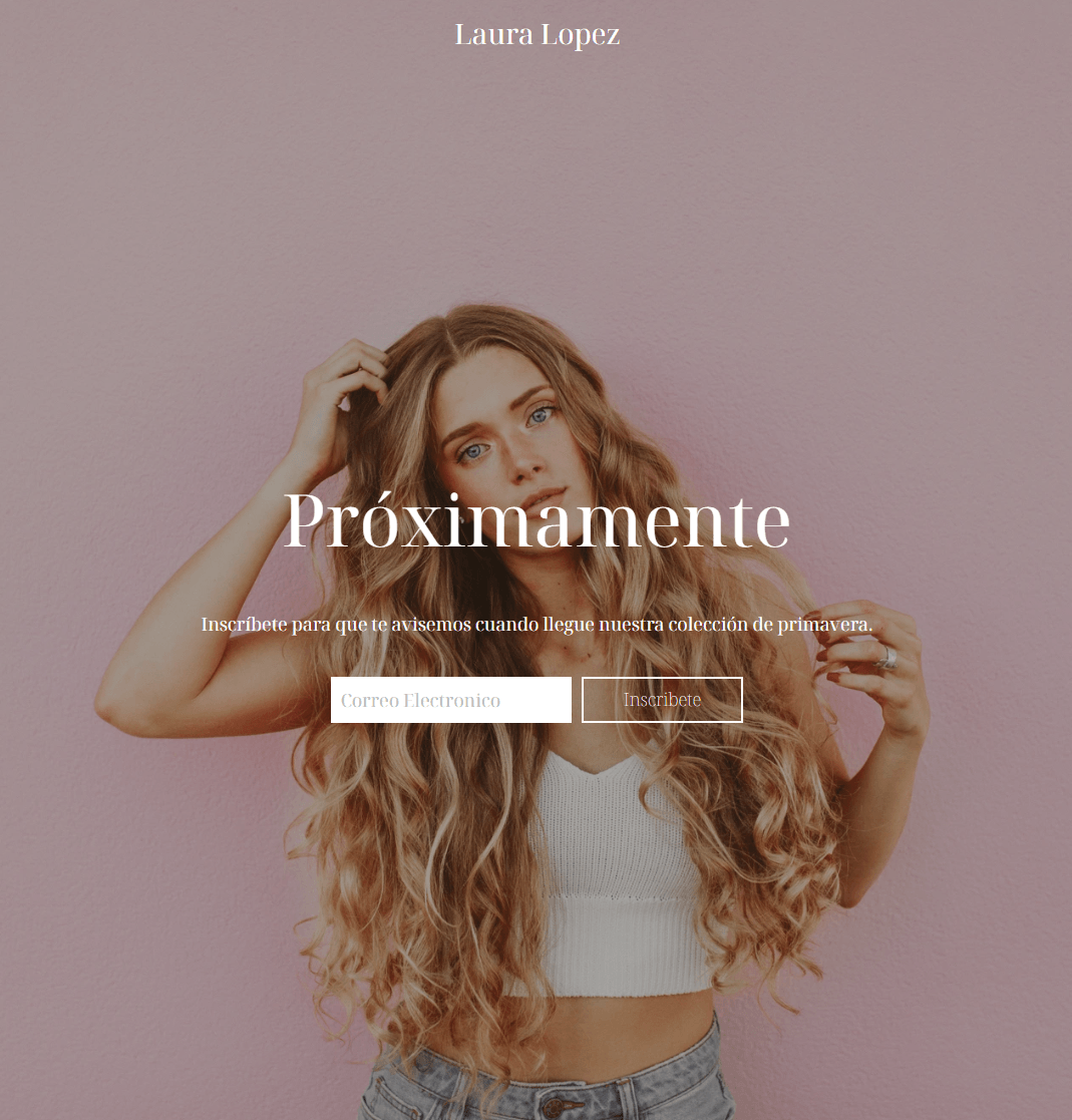 Plantilla de próximamente Plantilla de próximamente