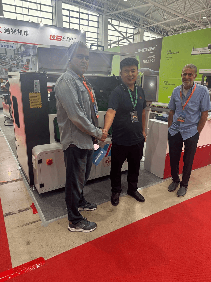 Chinese door window processing machinery factory meet middle east customers Chinese door window processing machinery factory meet middle east customers