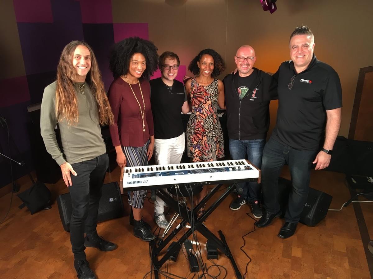 With musician friends