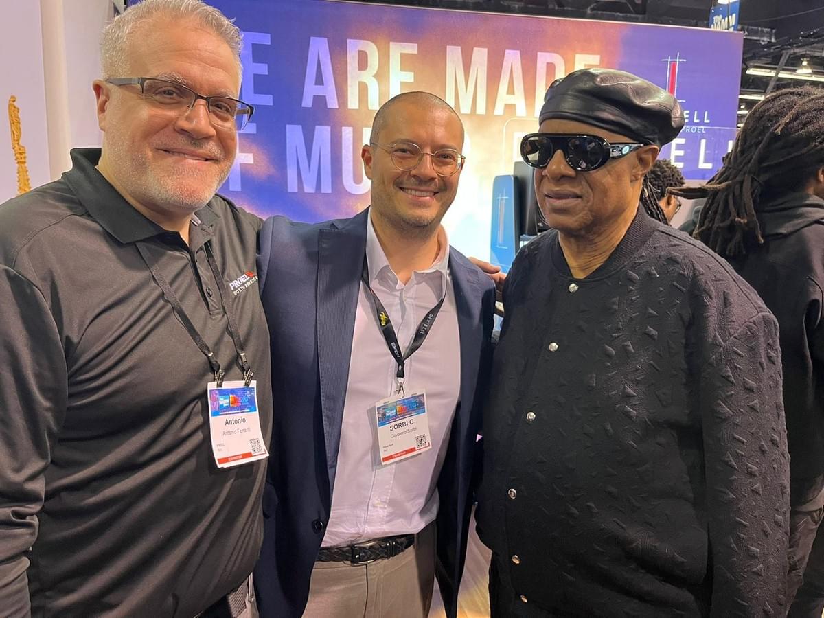 With Stevie Wonder and Giacomo Sorbi