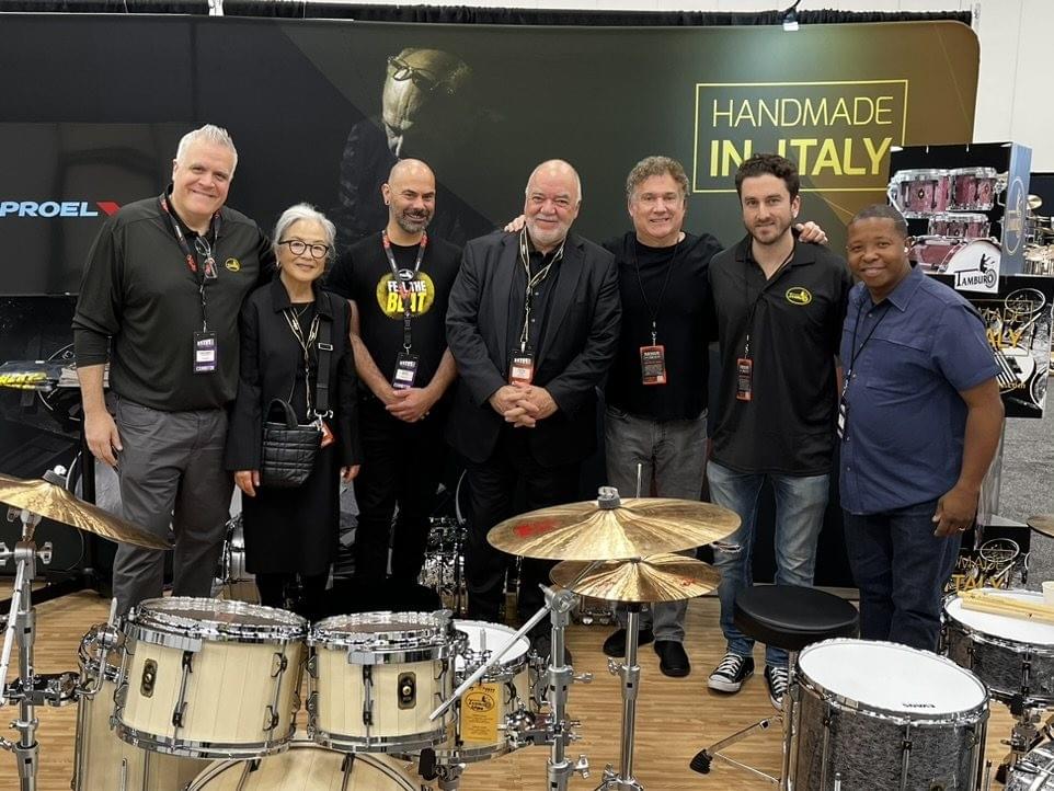 Peter Erskine at the Tamburo booth
