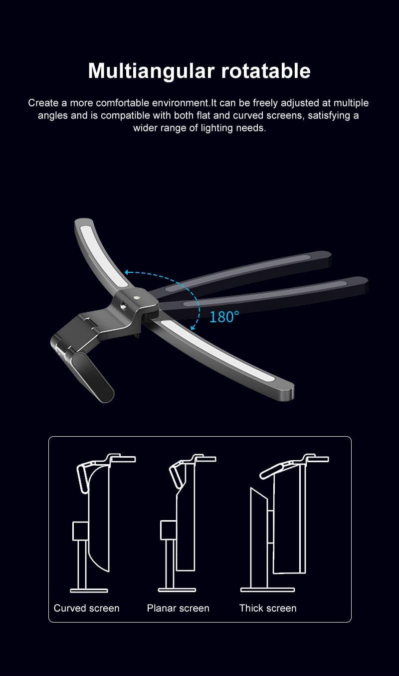 【LED-802Q】 RGB Curved Screen Monitor Lamp